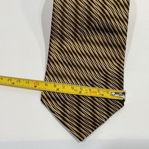 Format Ultra Mens 100% Silk Striped Neck Tie Formal Wear Made in Japan - Picture 16 of 17